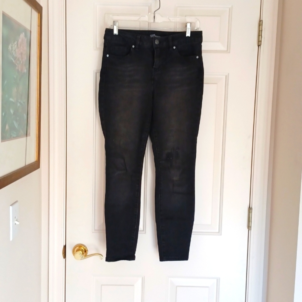 Miss Poured in Blue Black Jeans Size 4